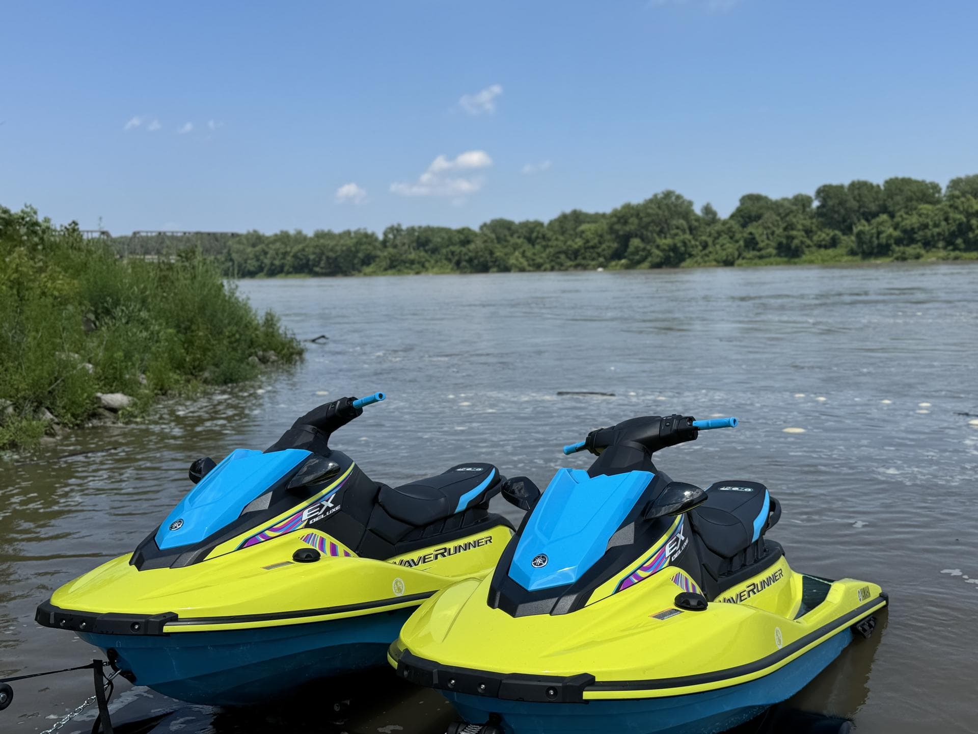 Our two Yamaha EX Sport jet skis